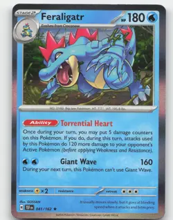 Feraligatr #041/162 Holo Pokemon Temporal Forces Near Mint or Better - Image 1