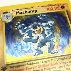 Machamp 1st Edition Holo WOTC Pokemon TCG Base Set 8/102 Rare LP Ungraded - Image 2