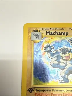 Machamp 1st Edition Holo WOTC Pokemon TCG Base Set 8/102 Rare LP Ungraded - Image 3