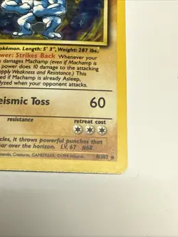 Machamp 1st Edition Holo WOTC Pokemon TCG Base Set 8/102 Rare LP Ungraded - Image 5