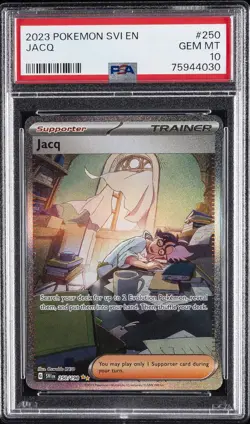 2023 POKEMON SVI EN-SCARLET & VIOLET SPECIAL ILLUSTRATION RARE #250 JACQ PSA 10 - Image 1