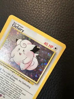 ### Clefairy 5/102 Base Set Unlimited Holo Rare Pokemon Vintage 1999 WoTC LP - Image 2