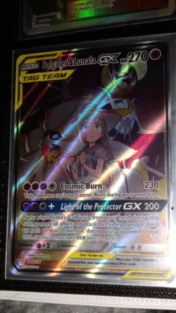 Pokemon Solgaleo & Lunala GX TAG TEAM Full Art Holo 216/236 Cosmic Eclipse - Image 1