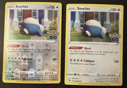 Snorlax 055/078 Pokemon Go 1 Reverse Holo 1 Holo Pokemon Card TCG NM - Image 1