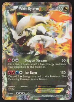 Pokemon TCG | White Kyurem EX 101/113 | Legendary Treasures | Lightly Played - Image 1