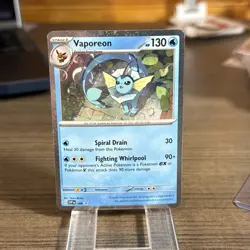 Vaporeon Swirl Promo Cosmos Holo Prismatic Evolutions Pokemon TCG SVP168 - Image 1