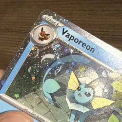 Vaporeon Swirl Promo Cosmos Holo Prismatic Evolutions Pokemon TCG SVP168 - Image 3
