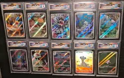 Lot Of Graded Japanese Full Art ILLustration Pokemon Cards - Image 1