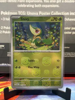 Snivy (Master Ball Pattern) 001/086Sv: Black Bolt Holo Pokemon TCG - Image 1