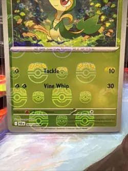 Snivy (Master Ball Pattern) 001/086Sv: Black Bolt Holo Pokemon TCG - Image 3