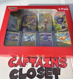 Pokemon 151 Mini Tin 4-Pack Sam’s Club Exclusive Display • Sealed Set w/ Promos - Image 1