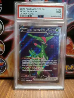 Pokemon TCG Iron Leaves EX 186/162 PSA 9 - Image 1
