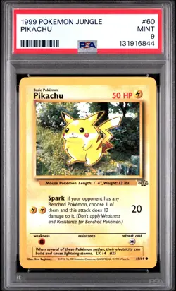 1999 POKEMON JUNGLE #60 PIKACHU PSA 9 - Image 1