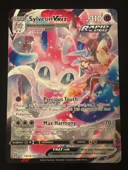 Pokemon Card TCG Sylveon VMAX TG15/TG30 Sword & Shield Brilliant Stars Holo NM - Image 1