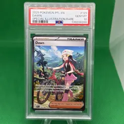 2025 POKEMON PFL EN-PHANTASMAL FLAMES SPECIAL ILLUSTRATION RARE #129 DAWN PSA 10 - Image 1