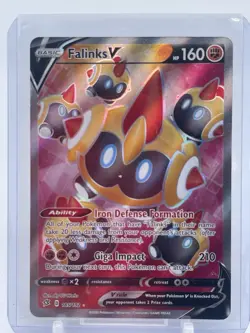 Pokemon - Falinks V (Full Art) - 185/192 SWSH02: Rebel Clash - Ultra Rare - NM - Image 1