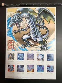 Yu-Gi-Oh! Blue-Eyes White Dragon PSA 10 + Japan Post Stamp Set JP Exclusive - Image 3