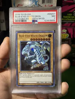 2018 Yu-Gi-Oh! LCKC Mega Pack Blue-Eyes White Dragon #LCKC-EN001 PSA 7 NRMT - Image 1