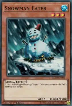 Yugioh! LP Snowman Eater - AC18-EN008 - Super Rare - 1st Edition Lightly Played, - Image 1
