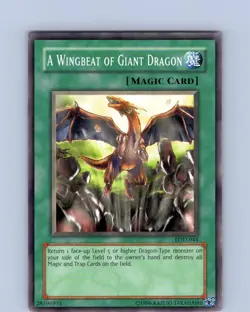 Yu-Gi-Oh TCG A Wingbeat Of Giant Dragon LOD-044 Unlimited Common Card NM - Image 1