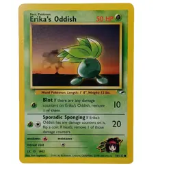 Erika’s Oddish 78/132 Gym Heroes 1st Gen Vintage WOTC Pokemon Card - Image 1
