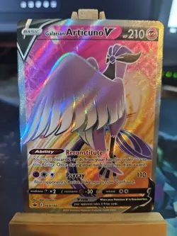 Pokemon TCG Galarian Articuno v Chilling Reign Holo Card 169/198 Full Art NM - Image 1