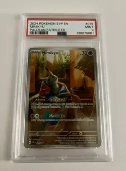 Mimikyu 2024 Pokemon Black Star Promo Card #075 PSA 9 - Image 1