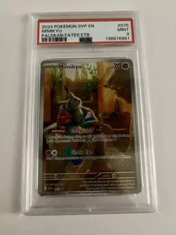Mimikyu 2024 Pokemon Black Star Promo Card #075 PSA 9 - Image 2