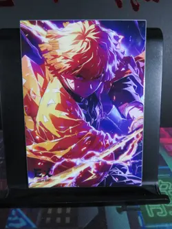 Zenitsu Agatsuma EX Gold Metal Demon Slayer Collectible Card NM Anime - Image 1
