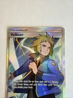 VOLKNER Full Art Ultra Rare 2018 Sun & Moon Ultra Prism Pokemon Card 156/156-NM - Image 2