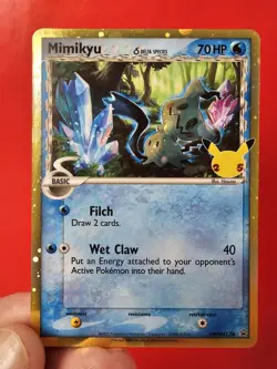Pokemon Mimikyu TCG Delta Species SWSH136 Promo Card Celebrations Holo Rare NM/M - Image 5