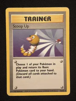 Pokemon TCG Scoop Up Trainer Base Set, Unlimited Rare Card 78/102 - Image 1