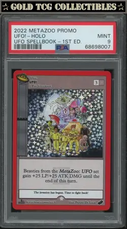 PSA 9 ⭐ MetaZoo UFO Spellbook Holo Promo 1st Edition Card - Image 1