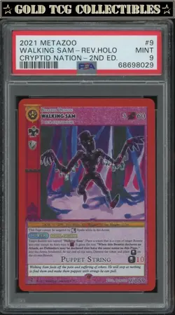 PSA 9 ⭐ MetaZoo Walking Sam Cryptid Nation Reverse Holo Promo 2nd Edition Card - Image 1