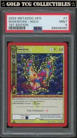 PSA 9 ⭐ MetaZoo Wakinyan 7 UFO Holo 1st Edition Card - Image 1