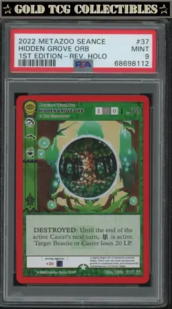 PSA 9 ⭐ MetaZoo Hidden Grove Orb 37 Seance Reverse Holo 1st Edition Card - Image 1