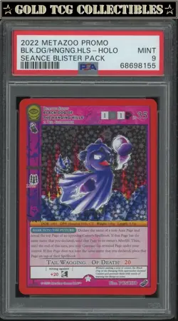 PSA 9 ⭐MetaZoo Black Dog Hanging Hills Seance Holo Promo 1st Edition Card - Image 1