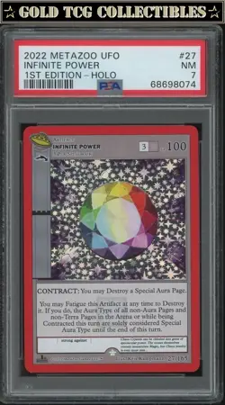 PSA 7 ⭐MetaZoo Infinite Power 27 UFO Holo Promo 1st Edition Card - Image 1