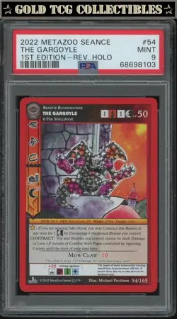 PSA 9 ⭐ MetaZoo Gargoyle 54 Seance Reverse Holo 1st Edition Card - Image 1
