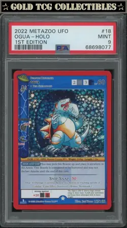 PSA 9 ⭐ MetaZoo Ogua 18 UFO Holo 1st Edition Card - Image 1