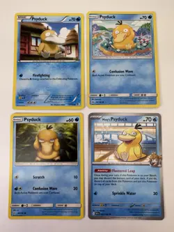 Psyduck Pokemon Card Lot of 4 Sun & Moon Scarlet & Violet Destined Rivals - Image 1
