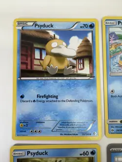 Psyduck Pokemon Card Lot of 4 Sun & Moon Scarlet & Violet Destined Rivals - Image 2
