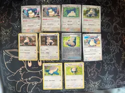 Snorlax Pokemon Card TCG Lot 11x Cards Reverse Holos - Holos - Regular - Image 1
