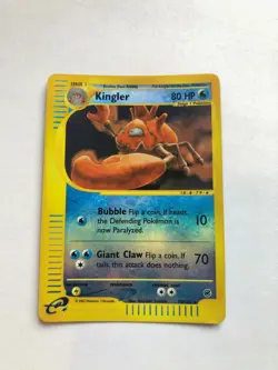 Pokemon Cards Kingler 50/165 Rare Reverse HOLO Shiny Expedition Base Set - Image 1