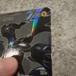 Zekrom 114/114 Black & White Base Full Art Holo Rare Pokemon Card MP - Image 3