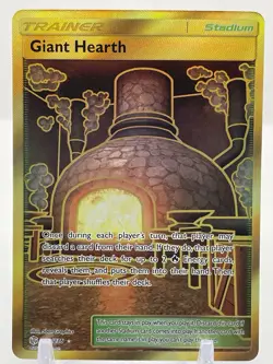 Giant Hearth Pokemon TCG Cosmic Eclipse Secret Rare Card 263/236 Gold NM - Image 1