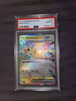 Pikachu ex Surging Sparks Holo Psa 10 Pokemon Card - Image 1