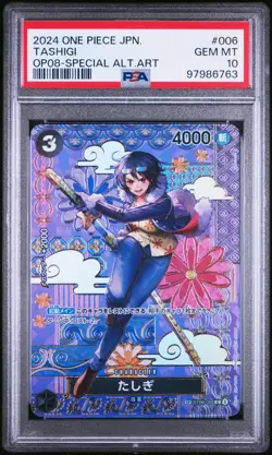 PSA 10 Tashigi ST06-006 SP Alt Art Two Legends OP-08 2024 ONE PIECE Card JP - Image 1