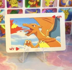 Pikachu Pokemon Vintage Playing Poker Card Charizard Nintendo - Prism Holo Back - Image 3