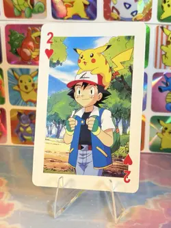 Pikachu Pokemon Vintage Playing Poker Card Charizard Nintendo - Prism Holo Back - Image 1
